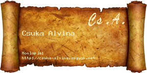 Csuka Alvina névjegykártya